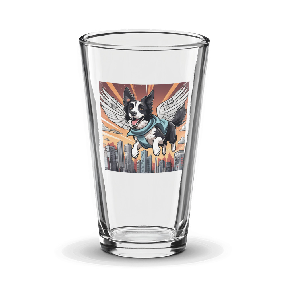 PugMug Custom Border Collie Glass Tumbler