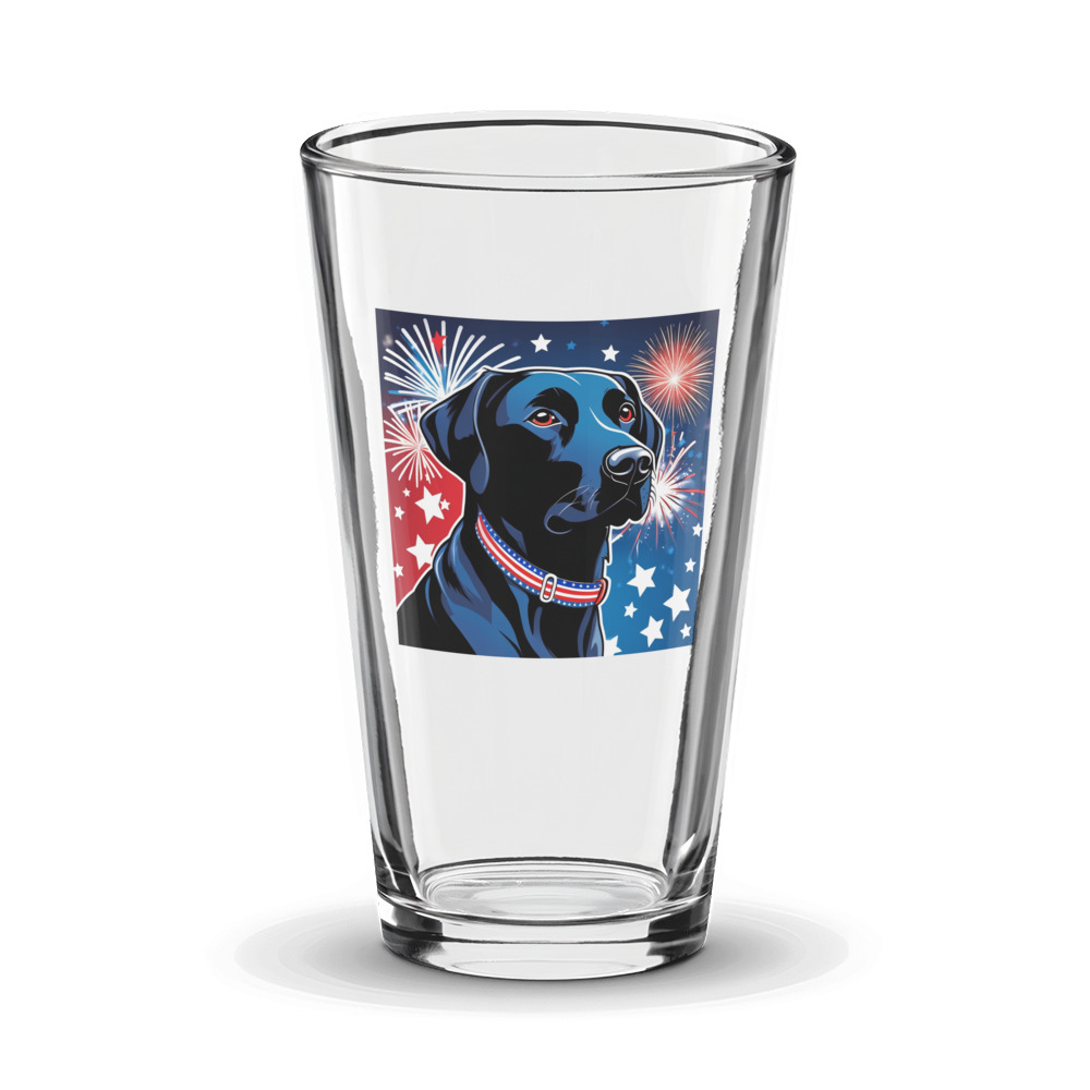 PugMug Custom Black Labrador Retriever Glass Tumbler