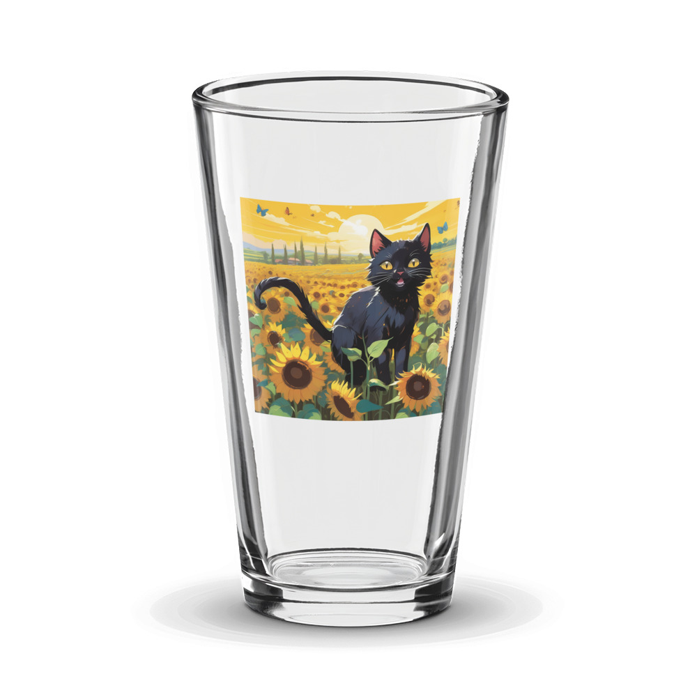 PugMug Custom Black Exotic Cat Glass Tumbler