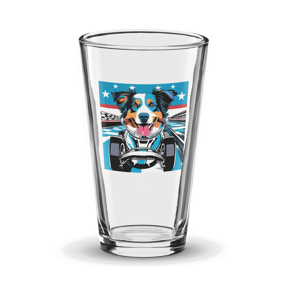 PugMug Custom Australian Shepherd Dog Glass Tumbler