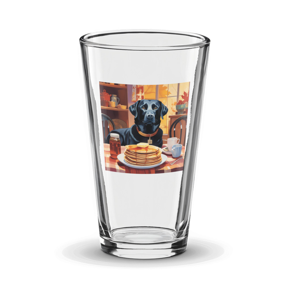 PugMug Custom Black Labrador Retriever Glass Tumbler