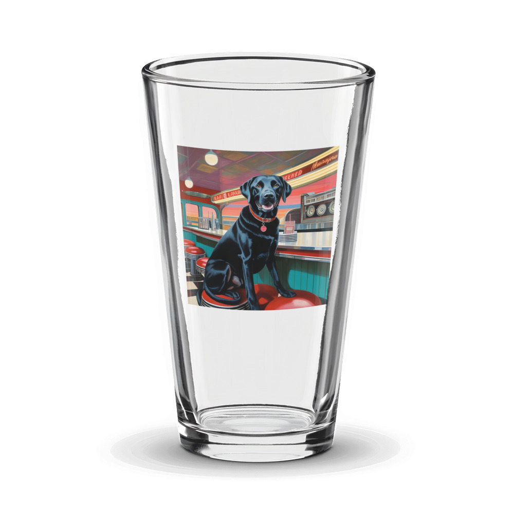PugMug Custom Black Labrador Retriever Glass Tumbler