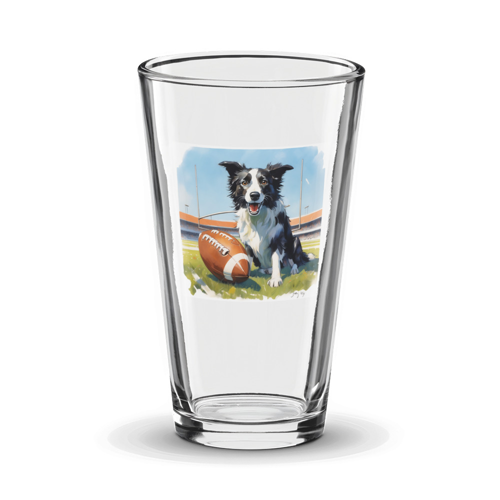 PugMug Custom Border Collie Glass Tumbler