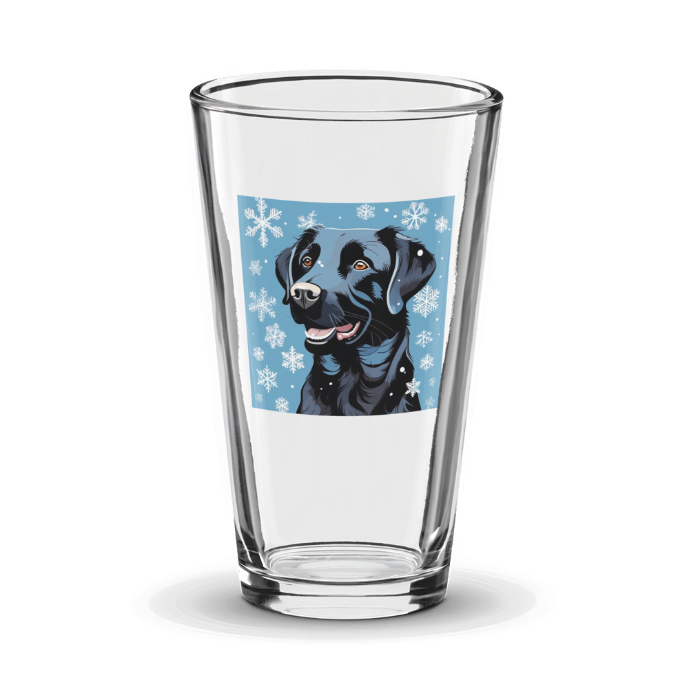 PugMug Custom Black Labrador Retriever Glass Tumbler