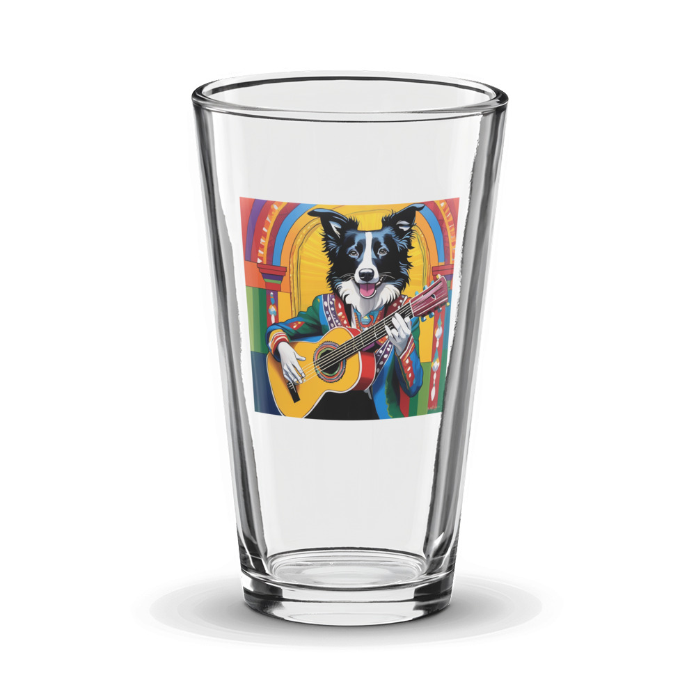 PugMug Custom Border Collie Glass Tumbler