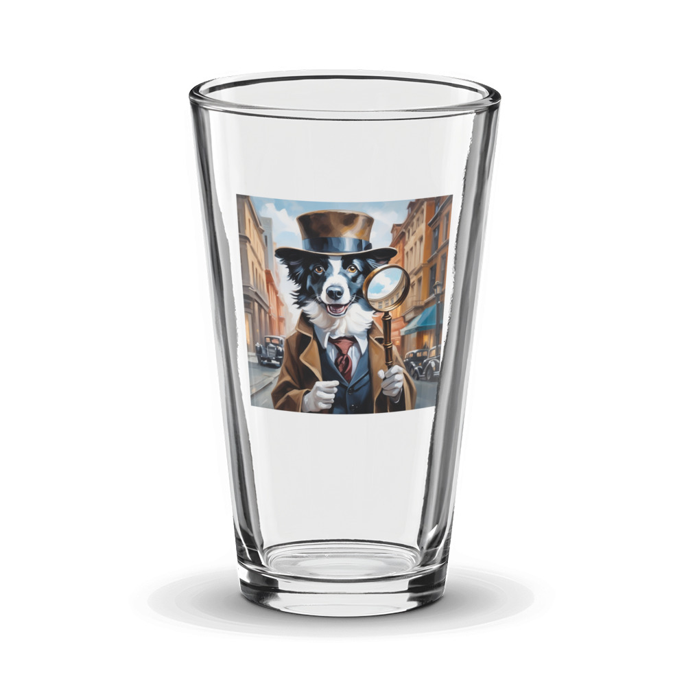 PugMug Custom Border Collie Glass Tumbler