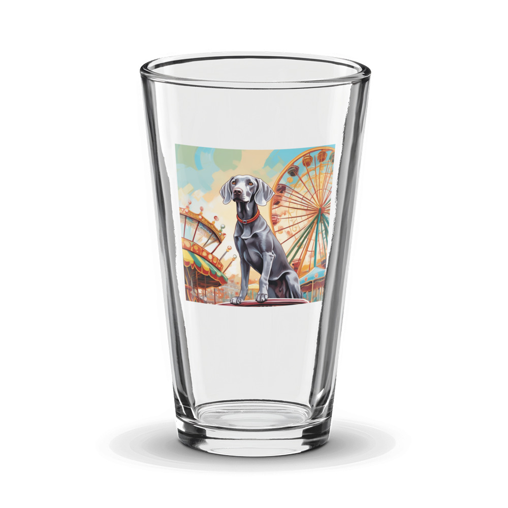 PugMug Custom Weimaraner Glass Tumbler