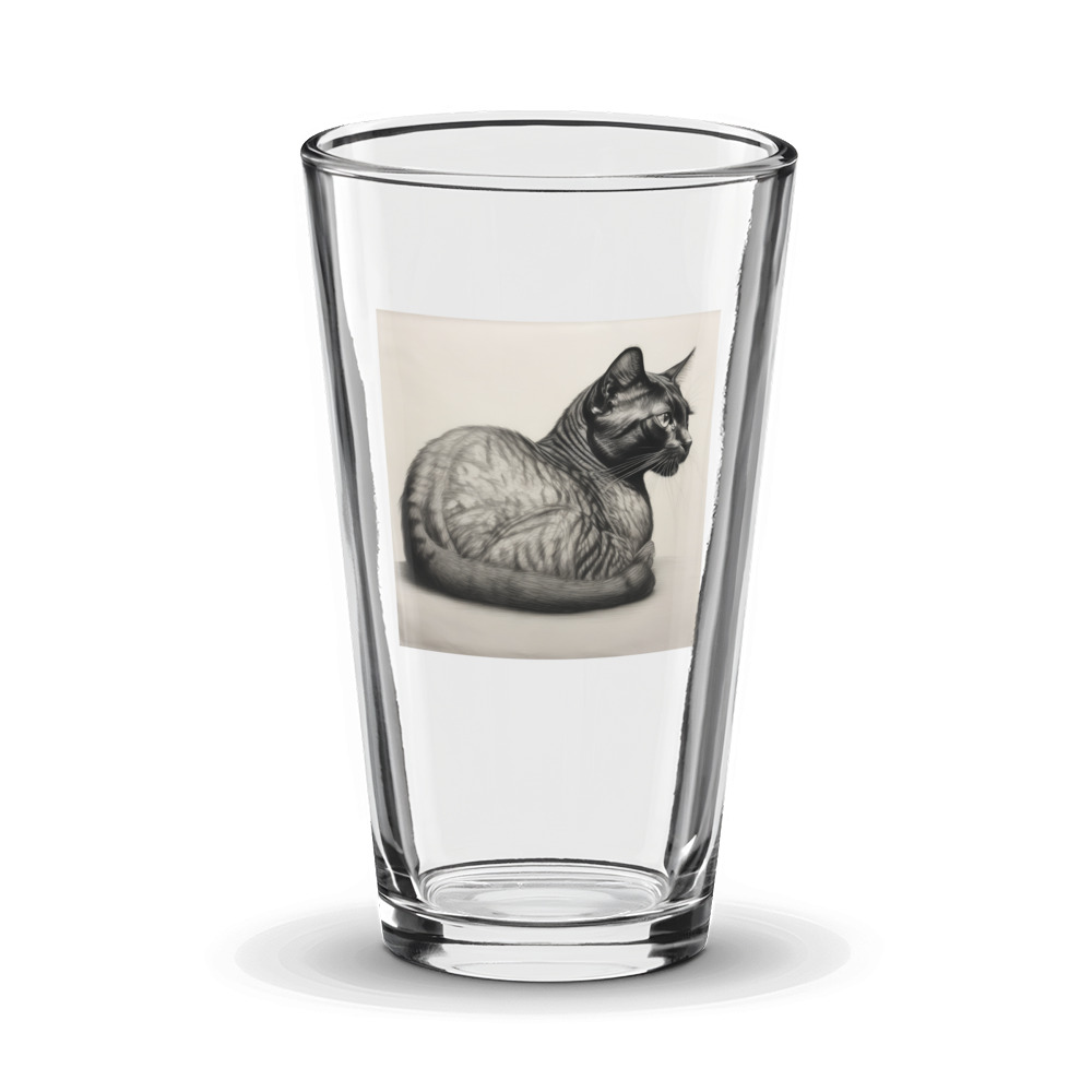 PugMug Custom Black Exotic Cat Glass Tumbler