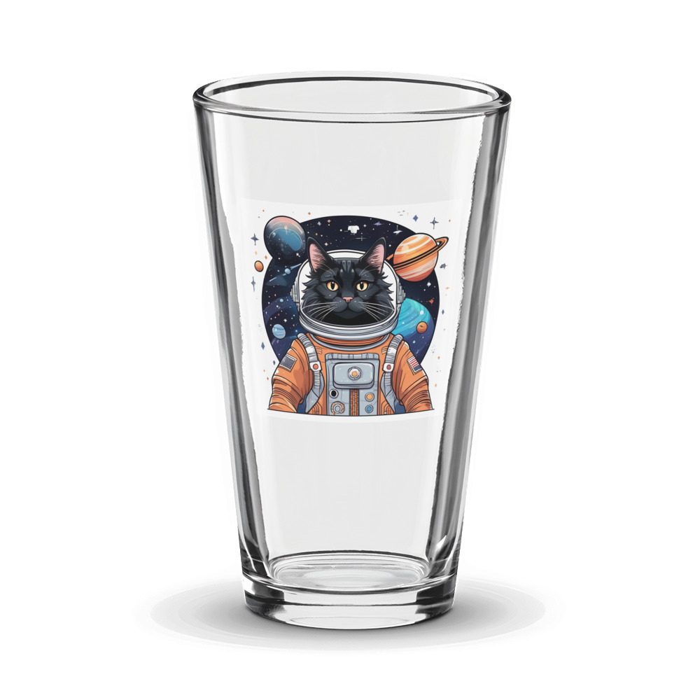 PugMug Custom Black Maine Coon Cat Glass Tumbler