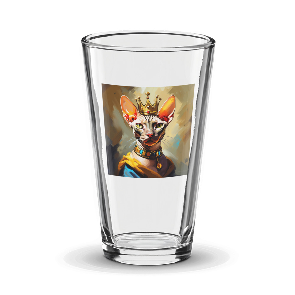 PugMug Custom Tabby Sphynx Cat Glass Tumbler