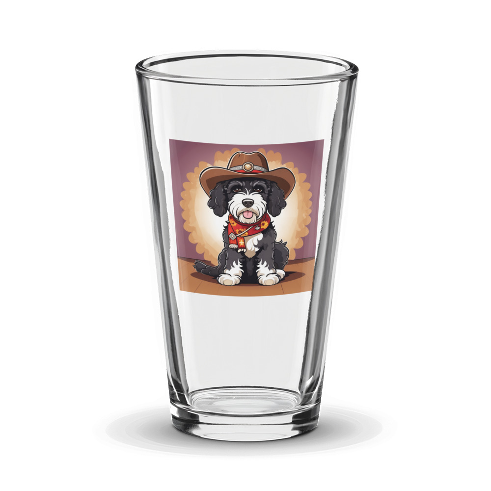 PugMug Custom Portuguese Water Dog Glass Tumbler