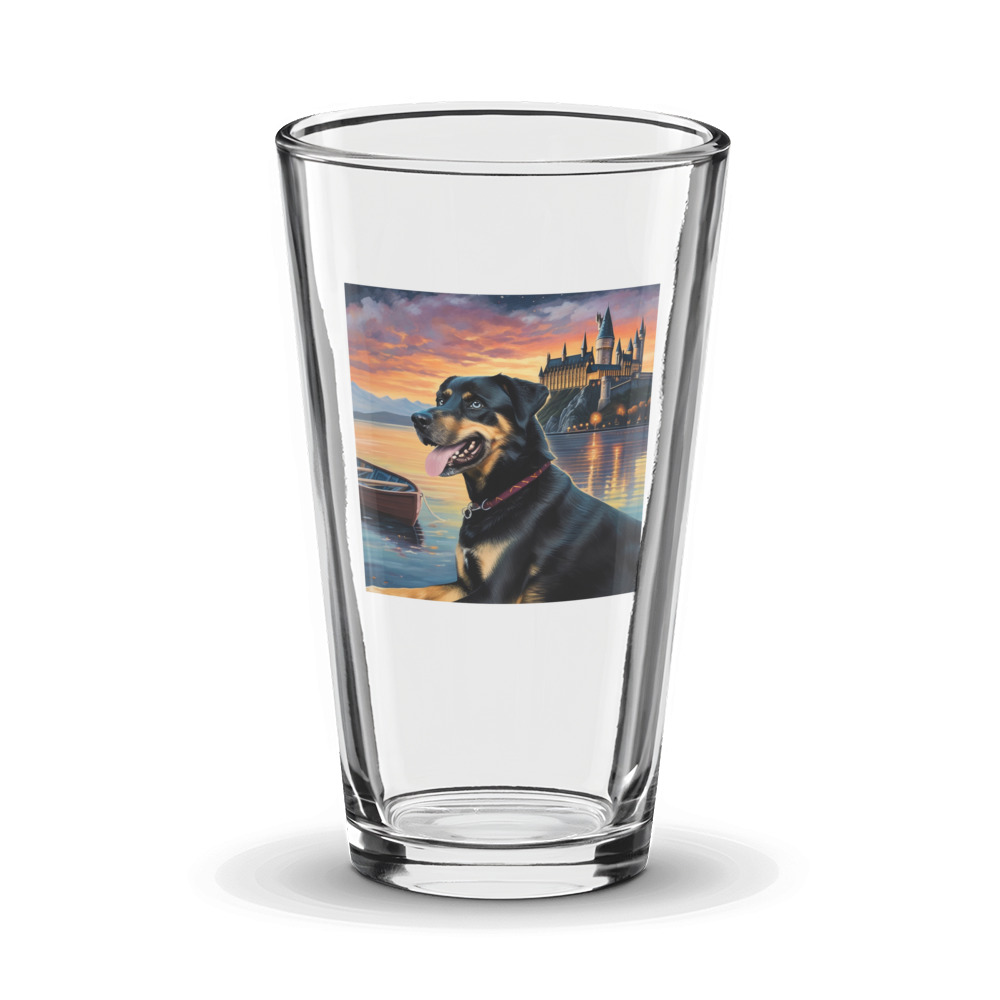 PugMug Custom Blue Glass Tumbler