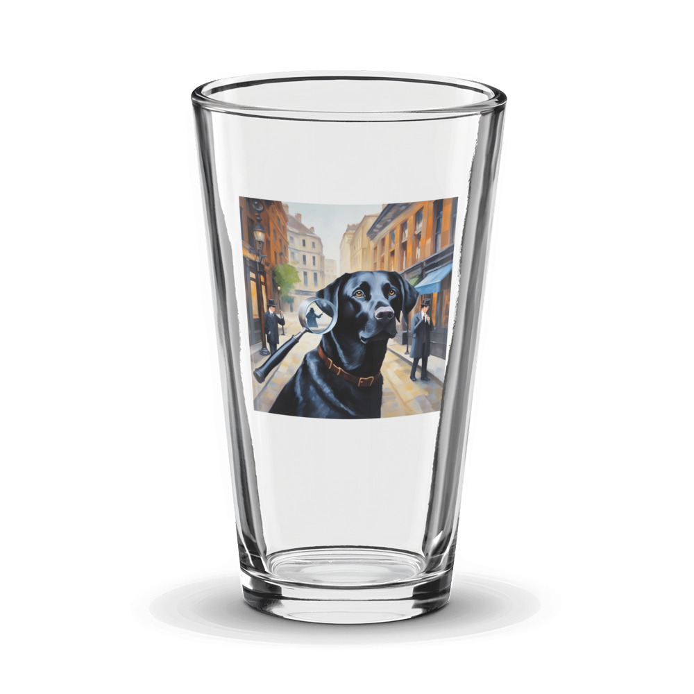 PugMug Custom Black Labrador Retriever Glass Tumbler