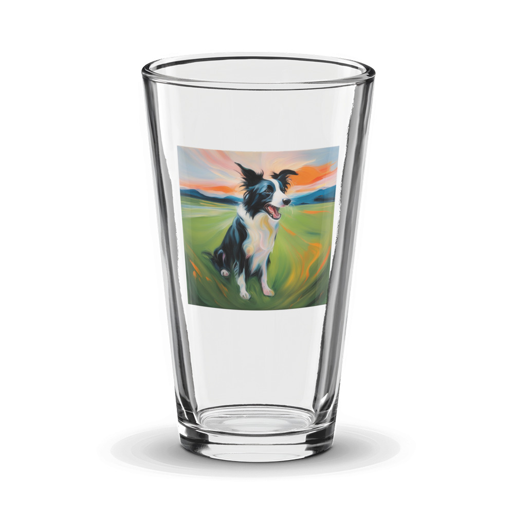 PugMug Custom Border Collie Glass Tumbler
