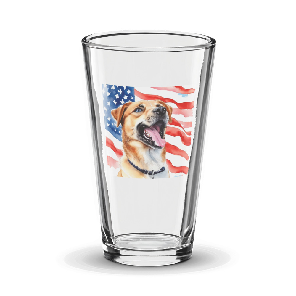 PugMug Custom Blue Glass Tumbler