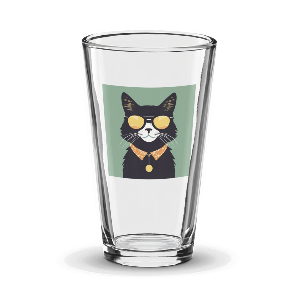 PugMug Custom Black Ragdoll Cat Glass Tumbler