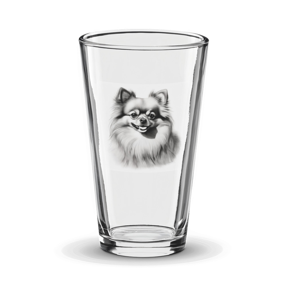 PugMug Custom Tan Pomeranian Glass Tumbler