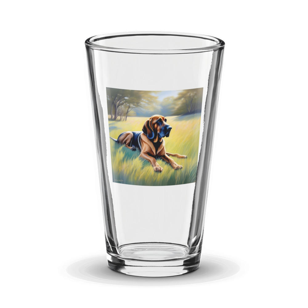 PugMug Custom Bloodhound Glass Tumbler