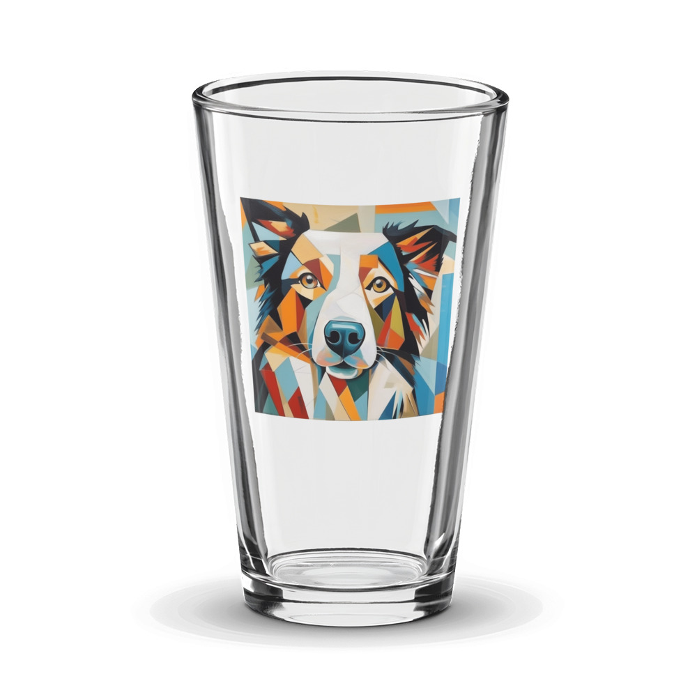 PugMug Custom Border Collie Glass Tumbler