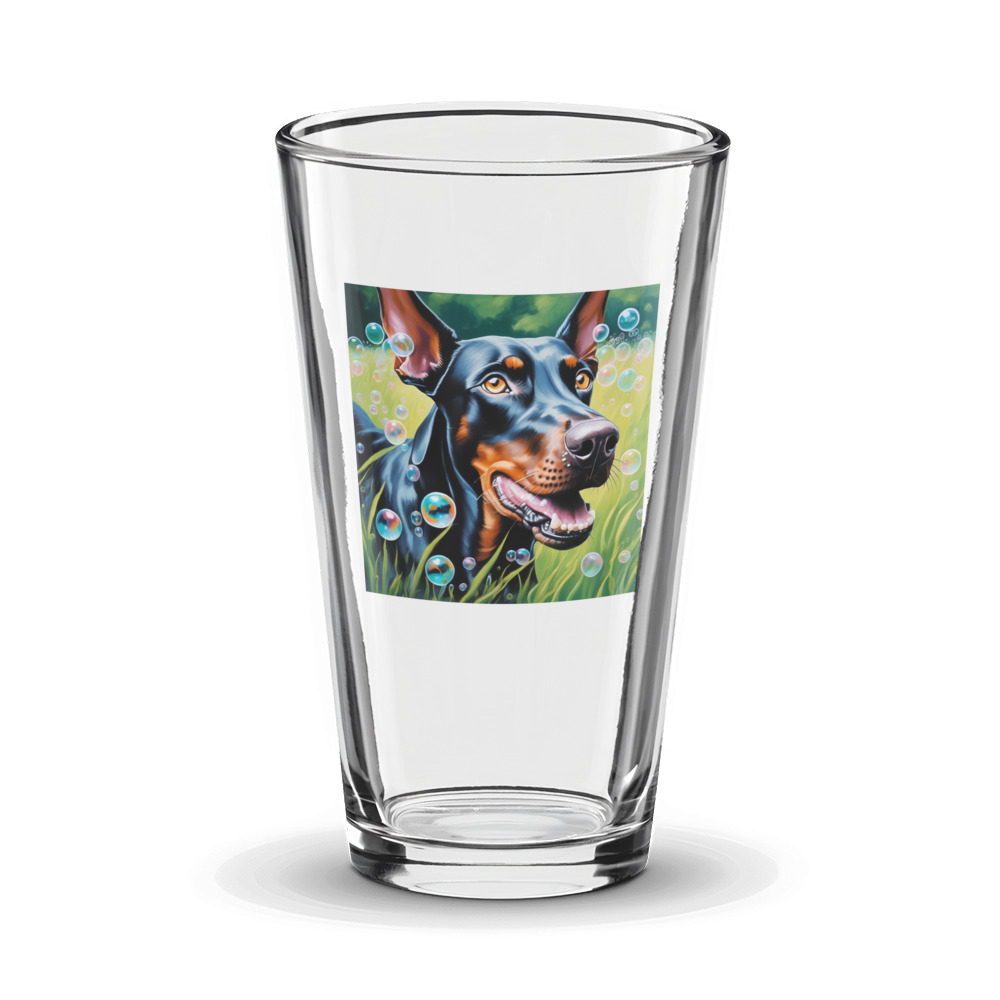 PugMug Custom Doberman Pinscher Glass Tumbler