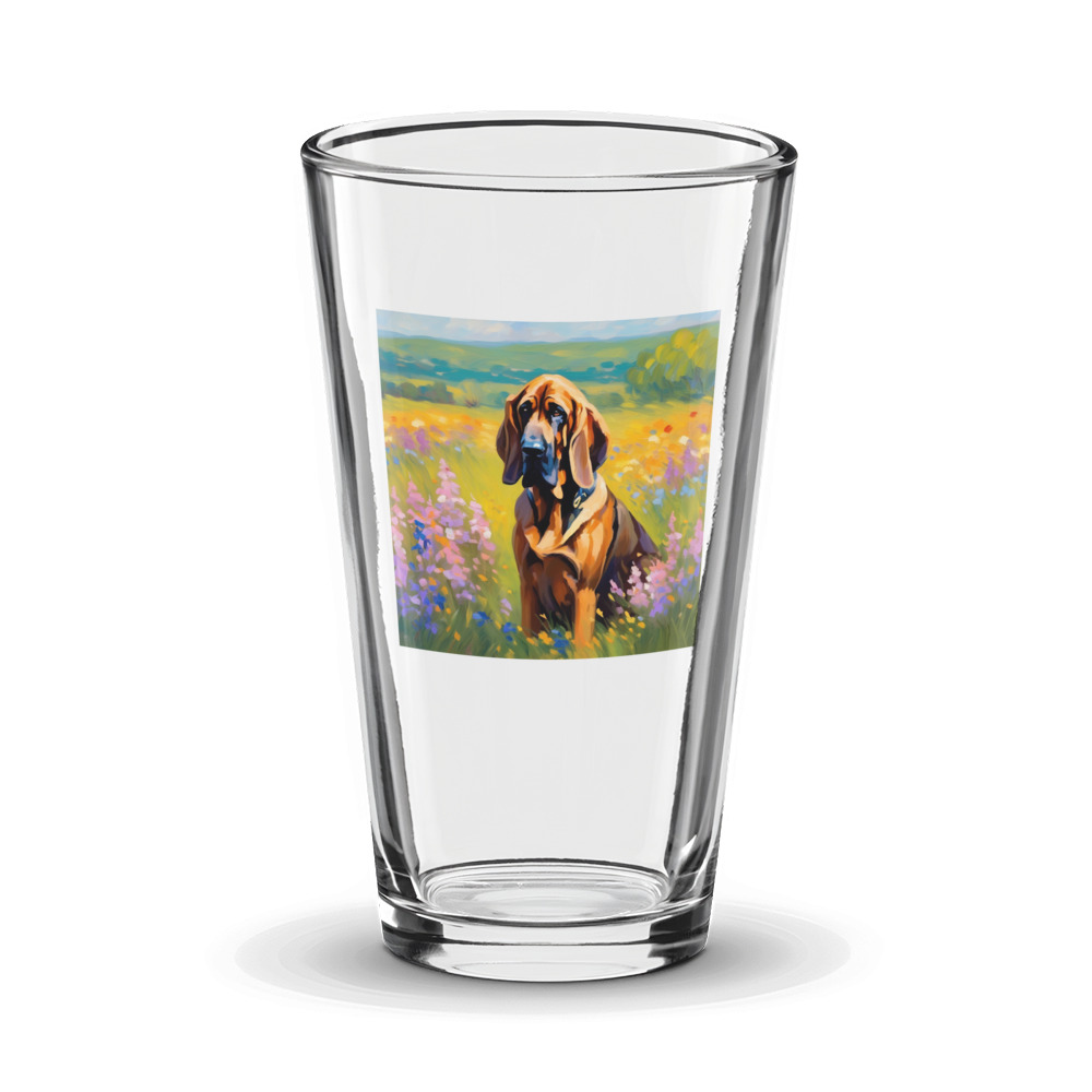 PugMug Custom Bloodhound Glass Tumbler
