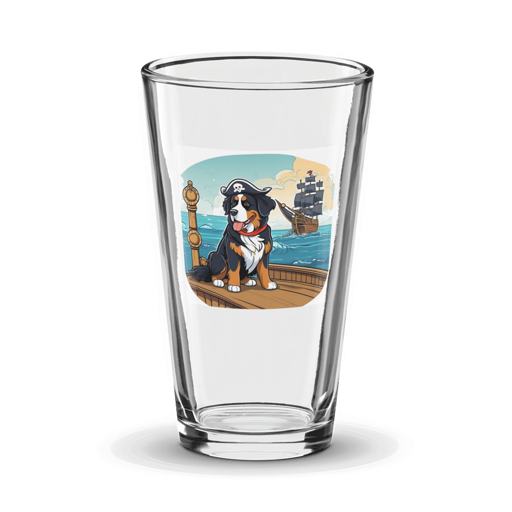 PugMug Custom Bernese Mountain Dog Glass Tumbler