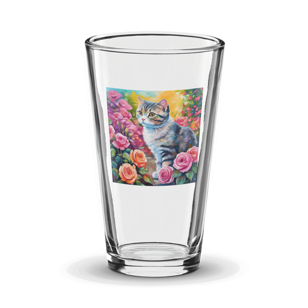 PugMug Custom Tabby Scottish Fold Cat Glass Tumbler