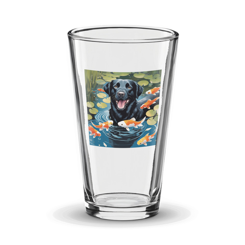 PugMug Custom Black Labrador Retriever Glass Tumbler