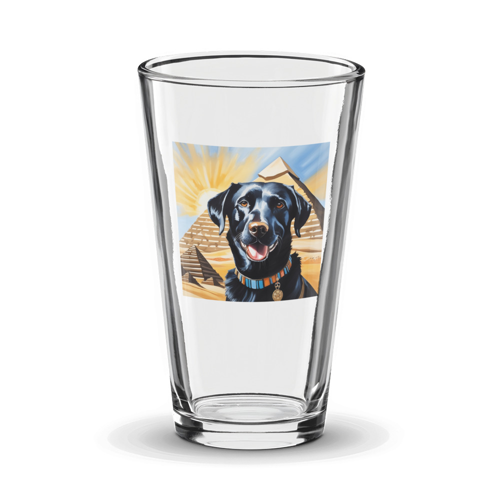PugMug Custom Black Labrador Retriever Glass Tumbler
