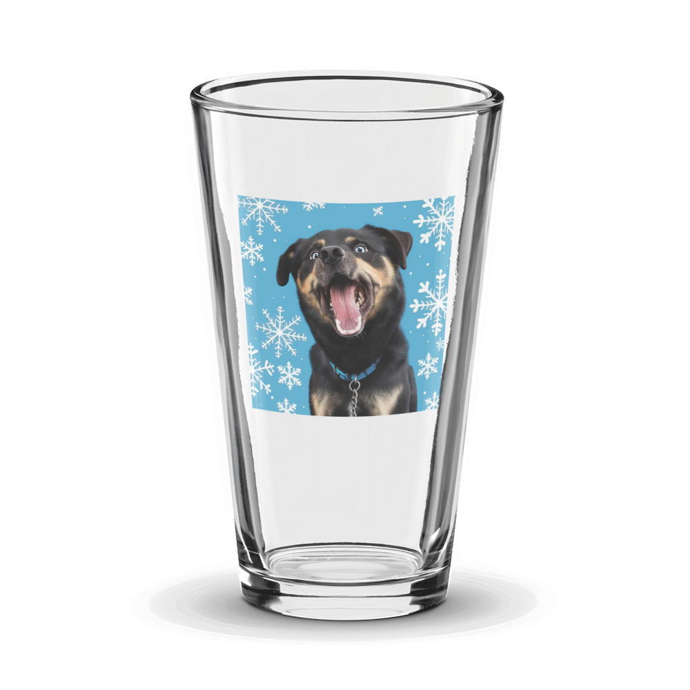 PugMug Custom Blue Glass Tumbler