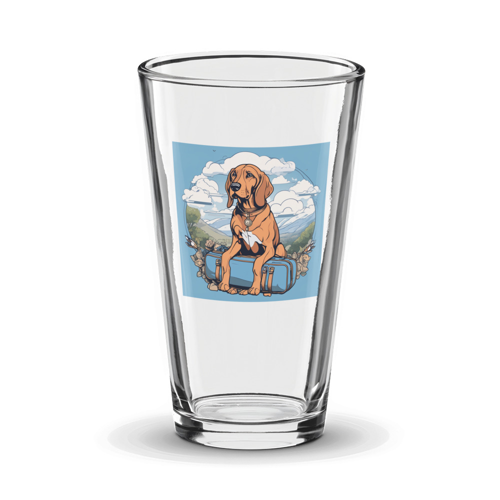 PugMug Custom Bloodhound Glass Tumbler