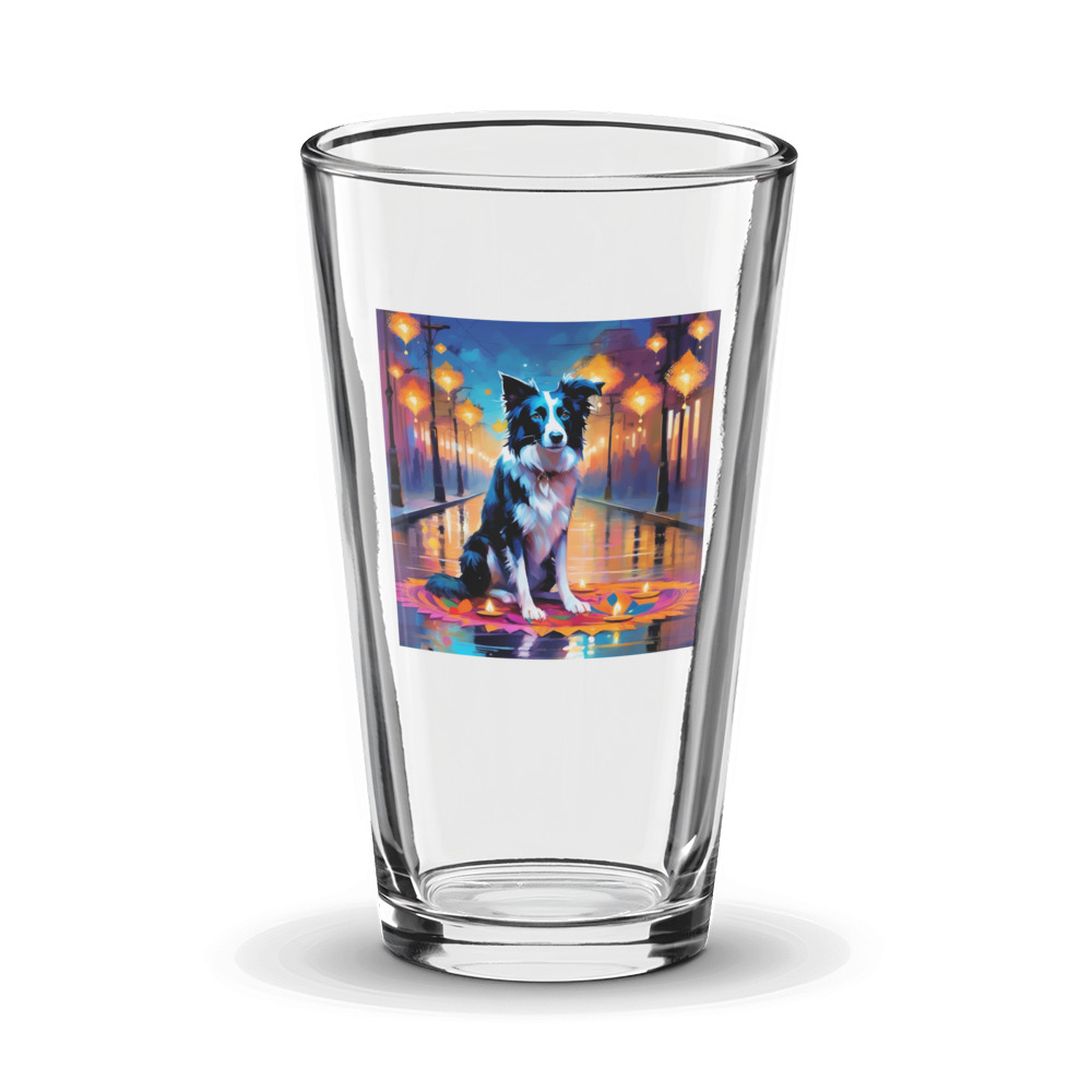 PugMug Custom Border Collie Glass Tumbler
