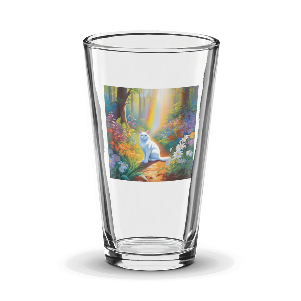 PugMug Custom White Companion Cat Glass Tumbler