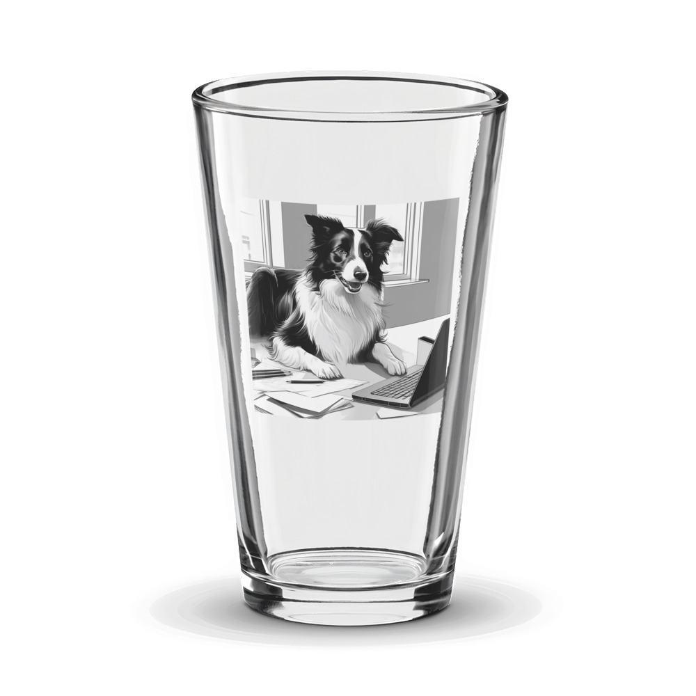 PugMug Custom Border Collie Glass Tumbler