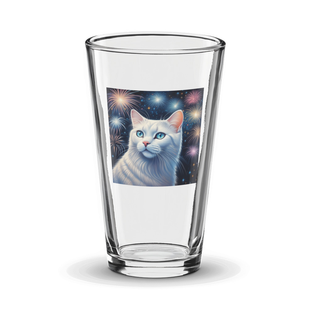 PugMug Custom White Exotic Cat Glass Tumbler