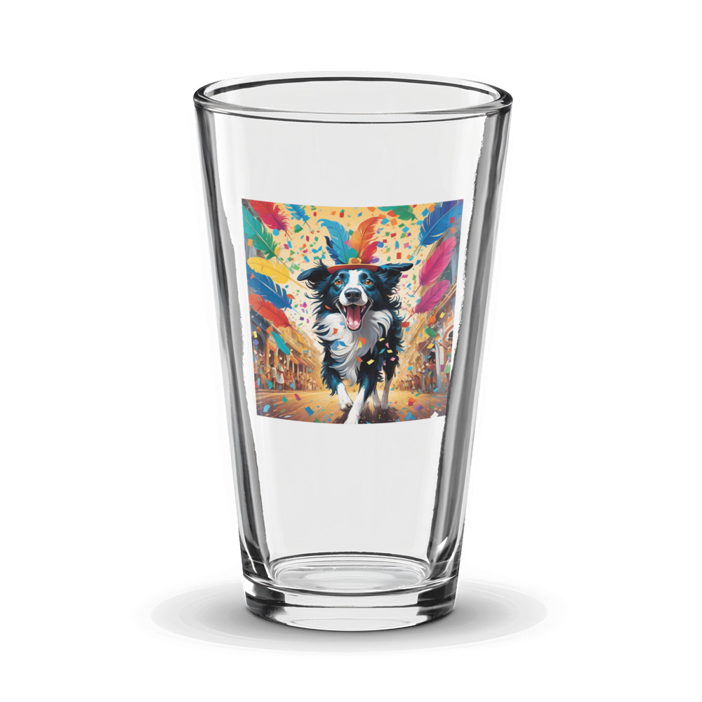PugMug Custom Border Collie Glass Tumbler