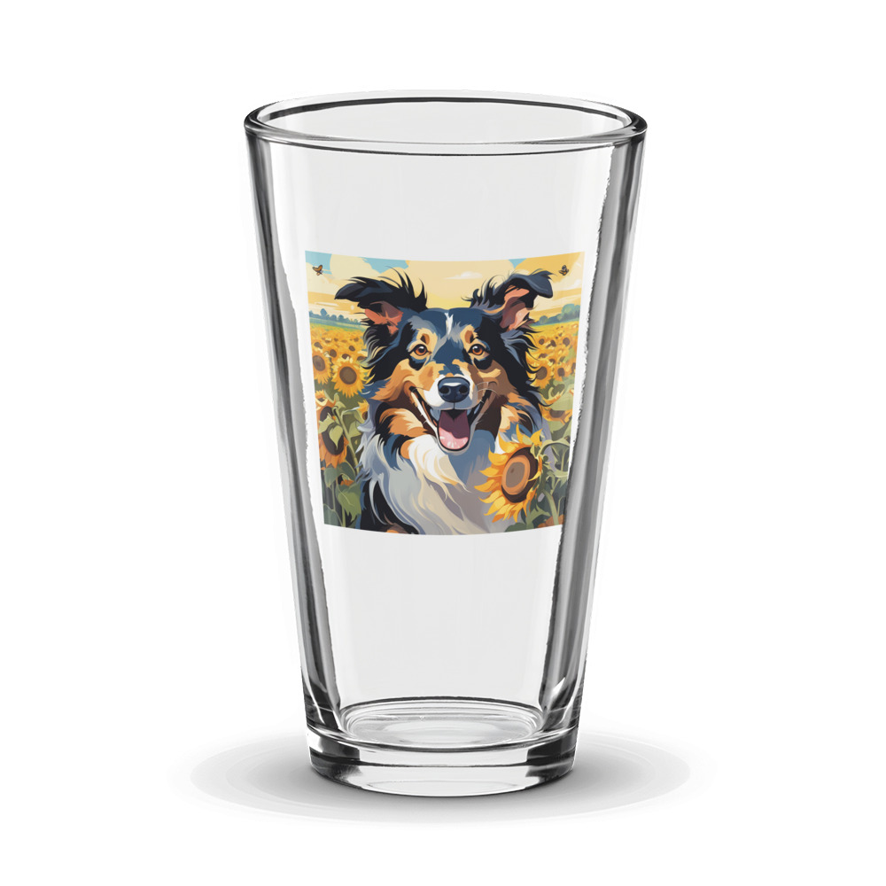 PugMug Custom Collie Glass Tumbler