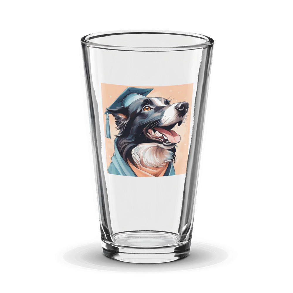 PugMug Custom Border Collie Glass Tumbler