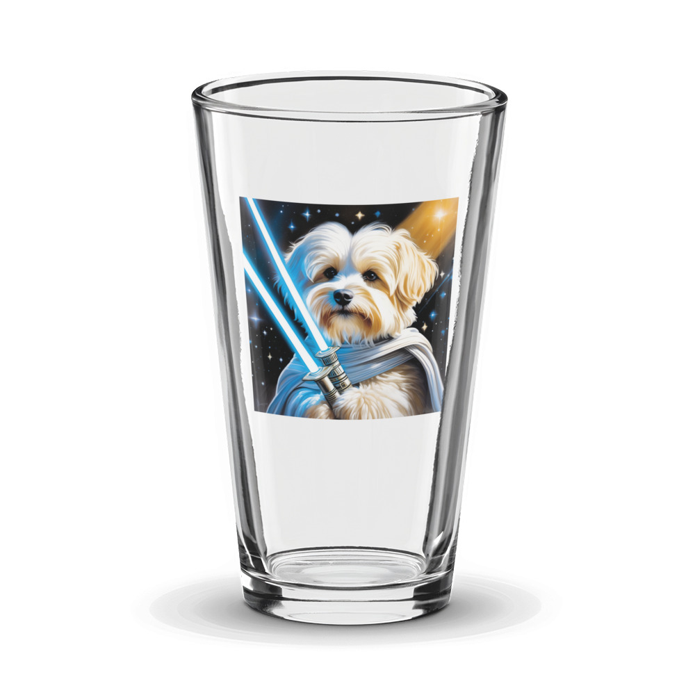 PugMug Custom White Havanese Dog Glass Tumbler