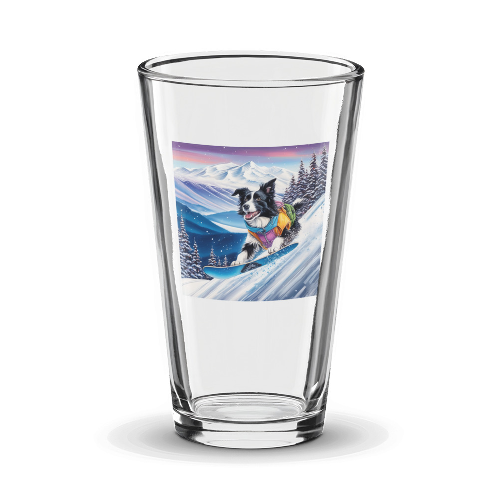 PugMug Custom Border Collie Glass Tumbler