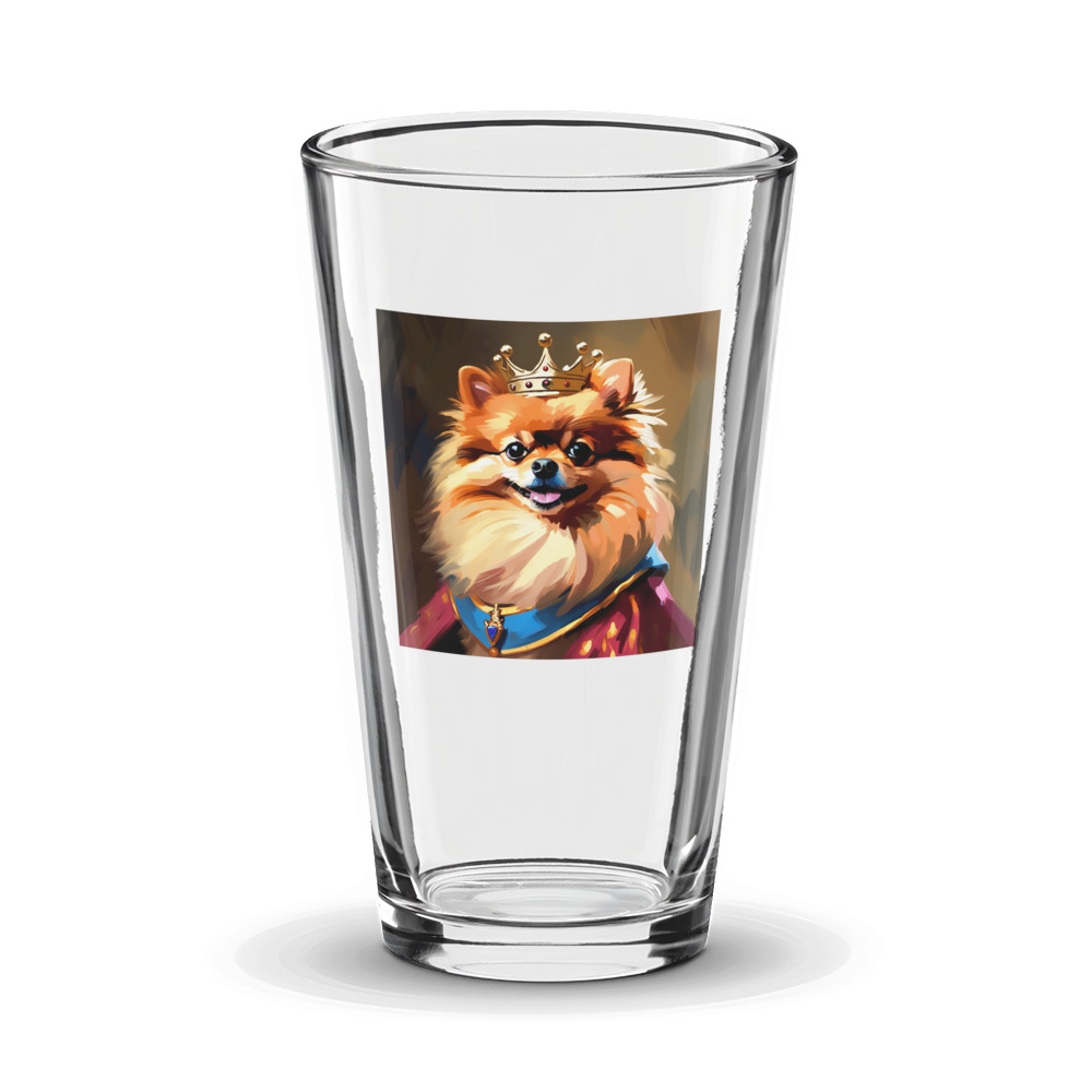 PugMug Custom Tan Pomeranian Glass Tumbler