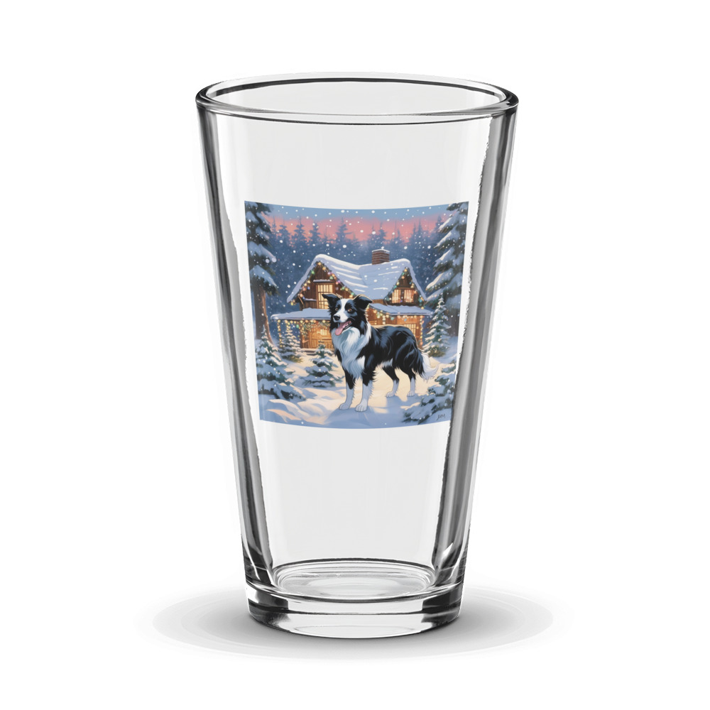 PugMug Custom Border Collie Glass Tumbler
