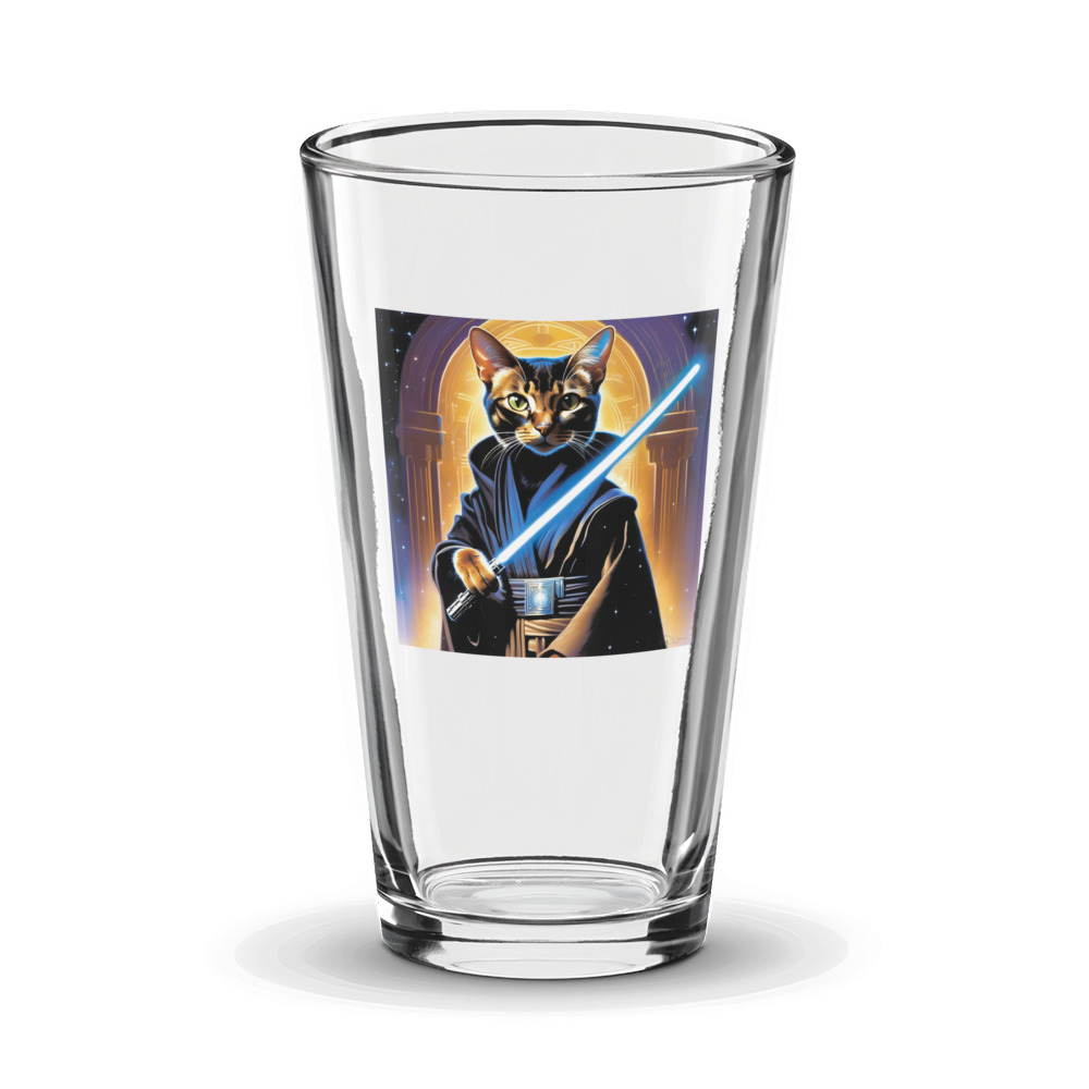 PugMug Custom Black Abyssinian Cat Glass Tumbler