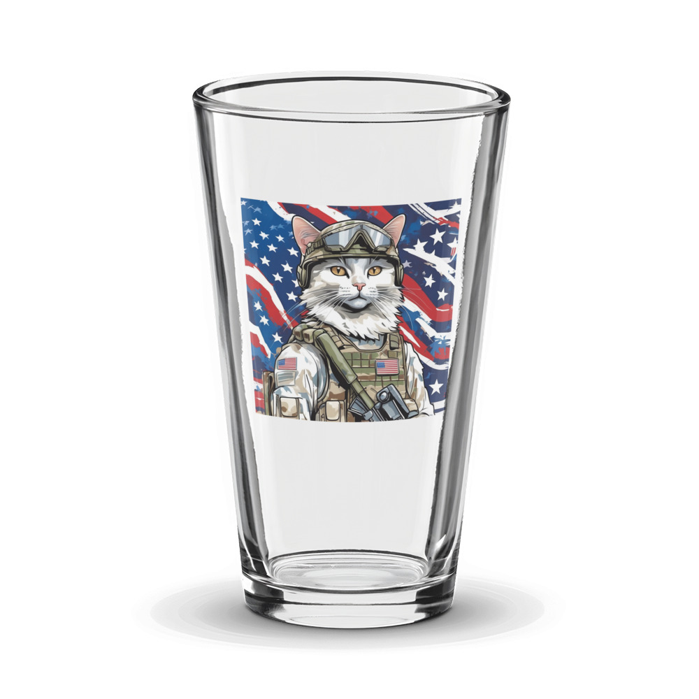 PugMug Custom White Companion Cat Glass Tumbler