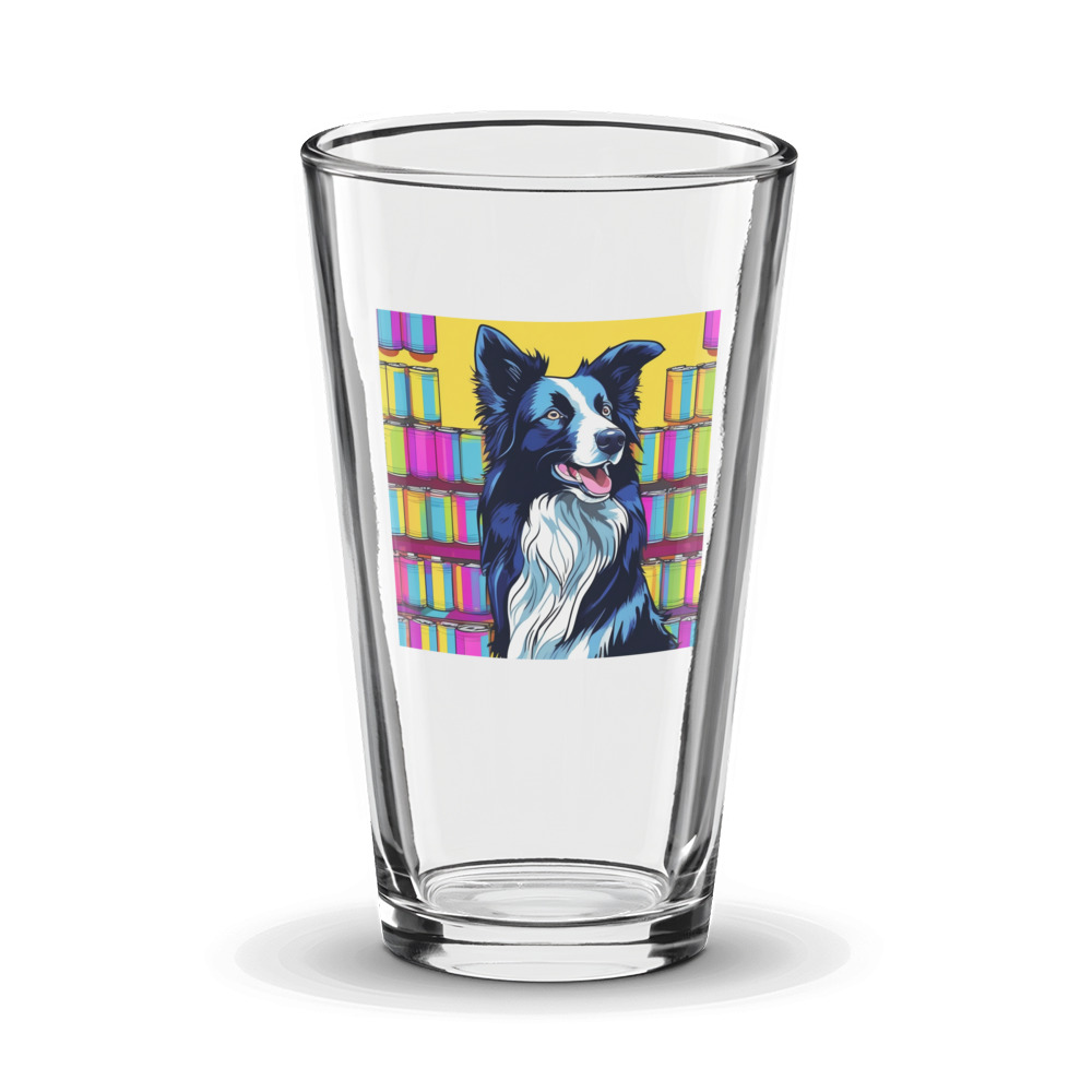 PugMug Custom Border Collie Glass Tumbler