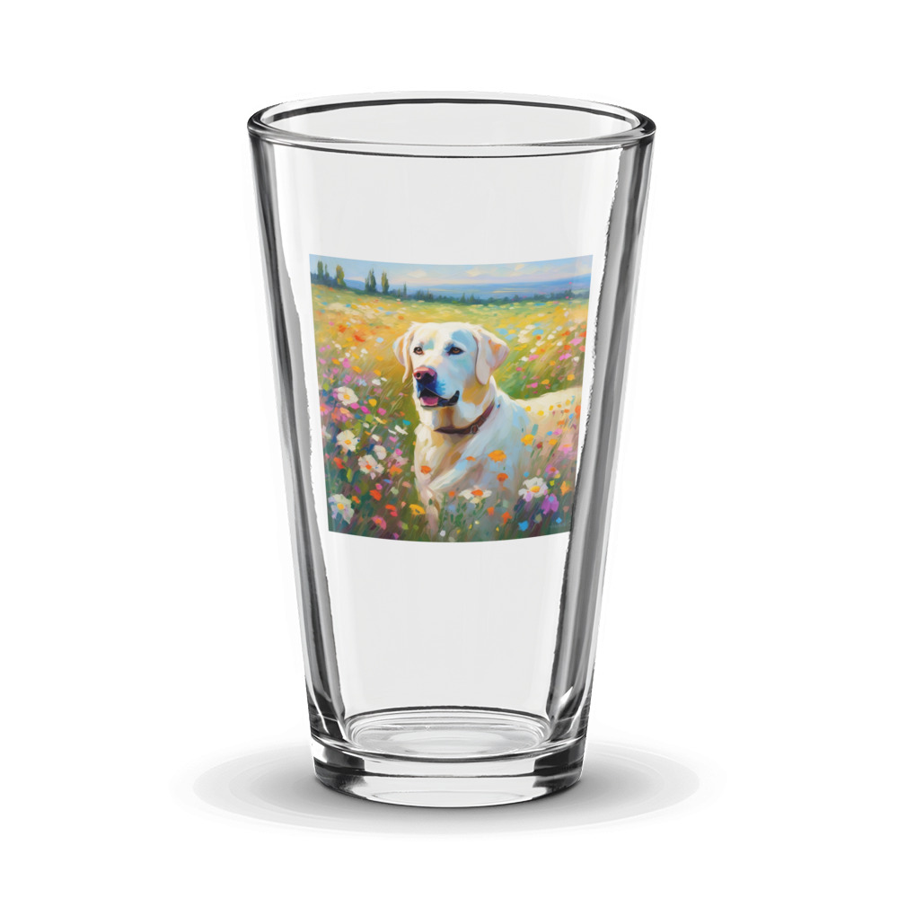 PugMug Custom White Labrador Retriever Glass Tumbler