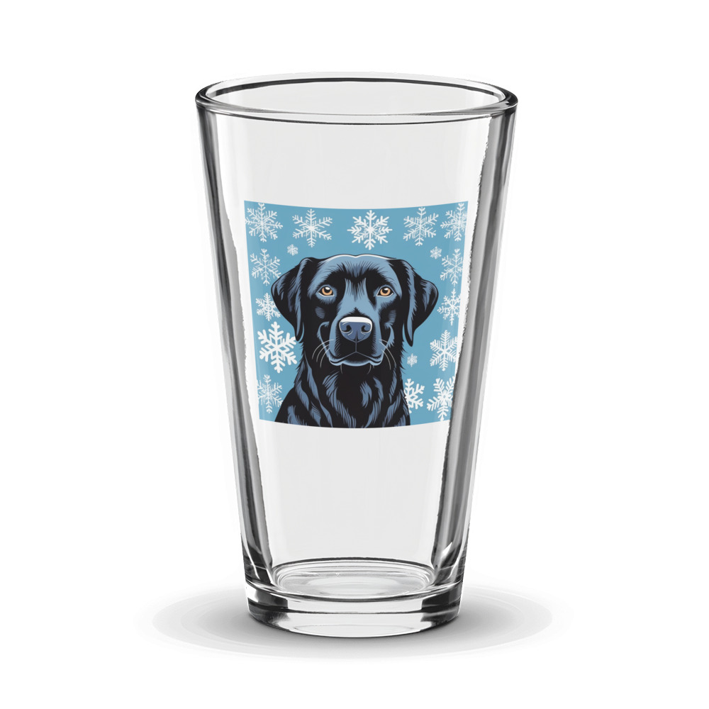 PugMug Custom Black Labrador Retriever Glass Tumbler