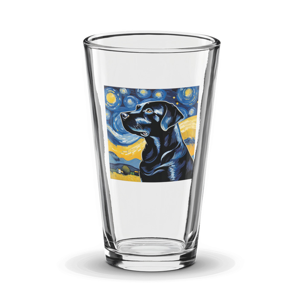 PugMug Custom Black Labrador Retriever Glass Tumbler