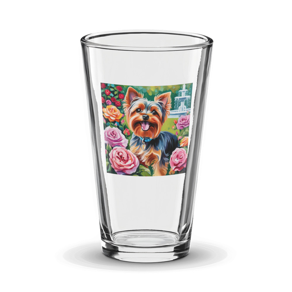 PugMug Custom Yorkshire Terrier Glass Tumbler