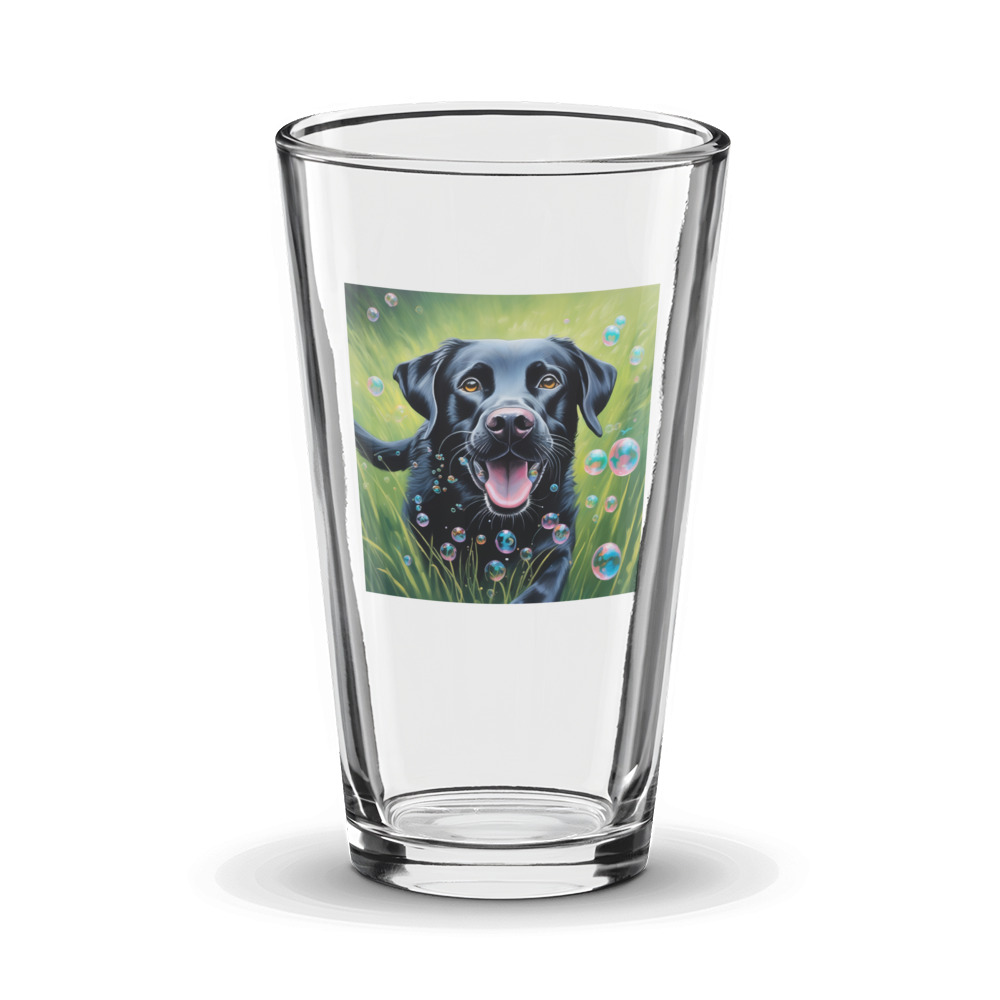 PugMug Custom Black Labrador Retriever Glass Tumbler